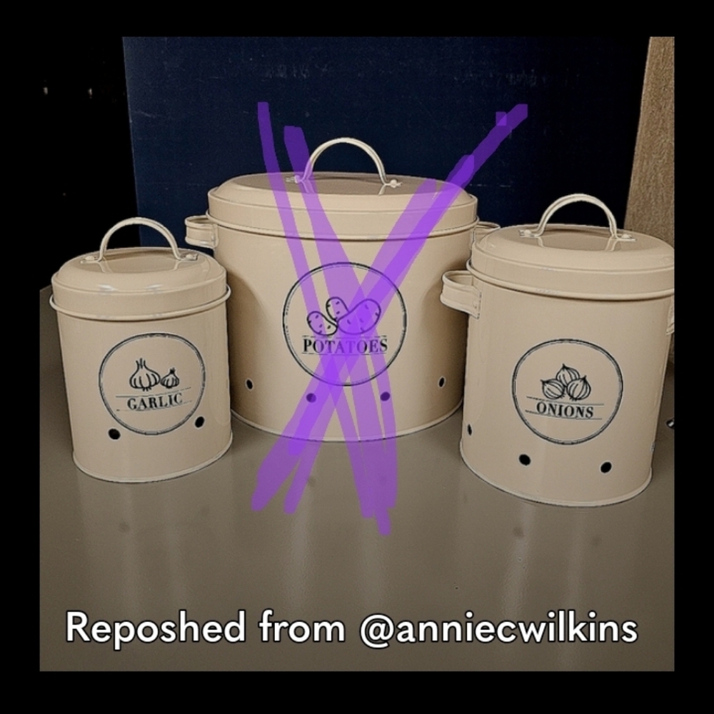 DONATING Cream Kitchen Storage Canister Set of 2